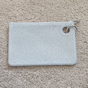 Glittery White Pouch with Keyring
